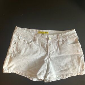 White jean shorts